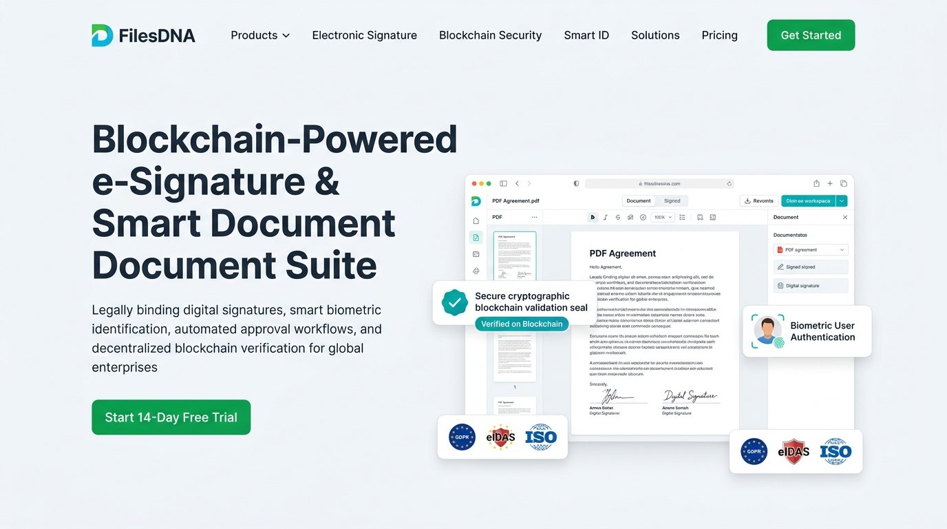 FilesDNA – Blockchain-Powered e-Signature & Smart Document Suite