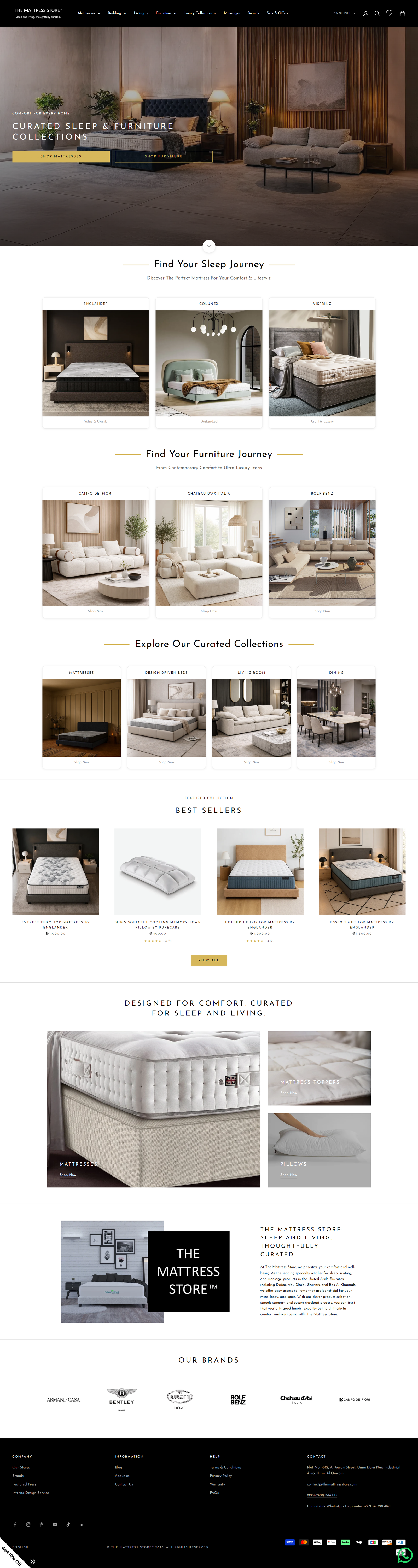 The Mattress Store – Luxury Sleep Systems E-Commerce Platform